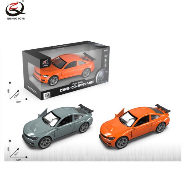 QZ630D Scale 1:32 Die Cast Car Model, Pull Back, With Light And Sound, 2 Doors Can Be Opened, 2 Colors Mixed.