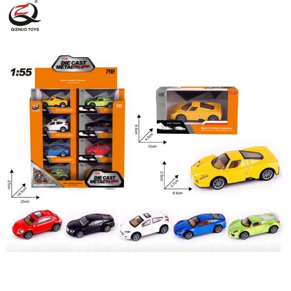 QZ622-F           1:55 City Diecast Pull Back Car, 6 Styles Mixed, 24 Pcs/Pdq