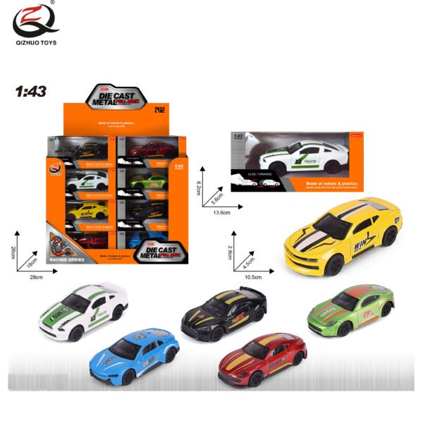 QZ626-E Scale 1:43 Die Cast Pull Back Car, 6  Assorted, 24 Pcs/Pdq