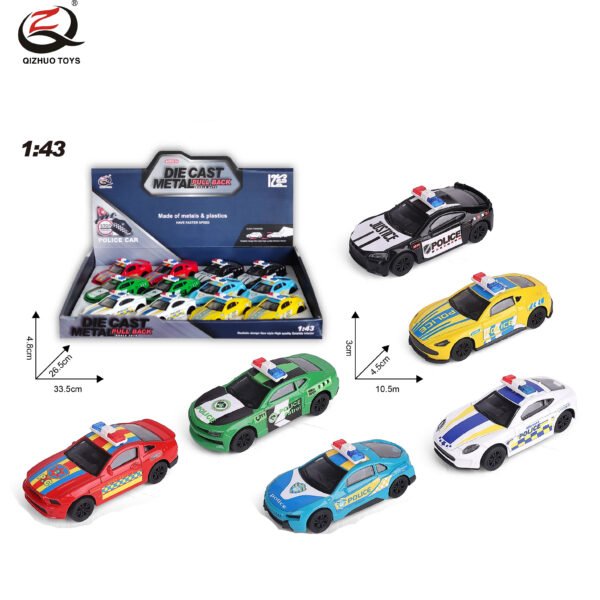 QZ627-G Scale 1:43 Diecast Pull Back Car, 6 Assorted,12 Pcs/Pdq