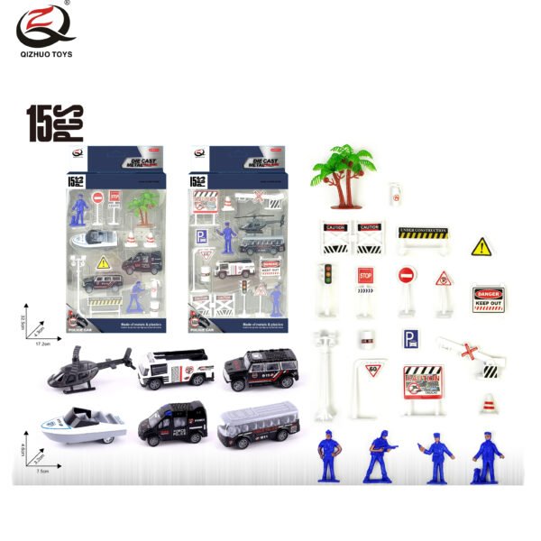 QZ629-G Scale 1:64 City Series Die Cast Can Car Set, 2 Assorted, Free Wheel