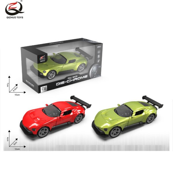QZ630H Scale 1:32 Die Cast Car Model, Pull Back, With Light And Sound, 2 Doors Can Be Opened, 2 Colors Mixed.