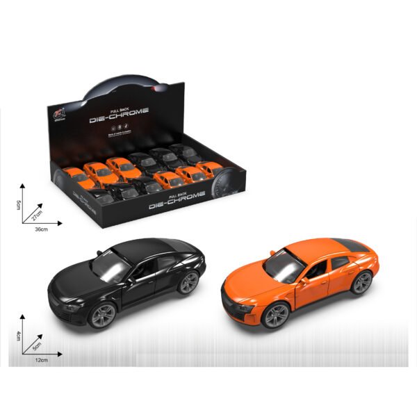 QZ632C Scale 1:32 Die cast Pull Back Car, With Light/Sound, Can Open The Doors, 2 Assorted,12 Pcs/Pdq