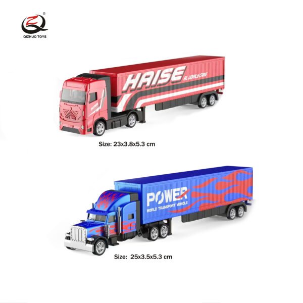 QZ637-A         1:64  Diecast  Truck , 2 Assorted , Free Wheel