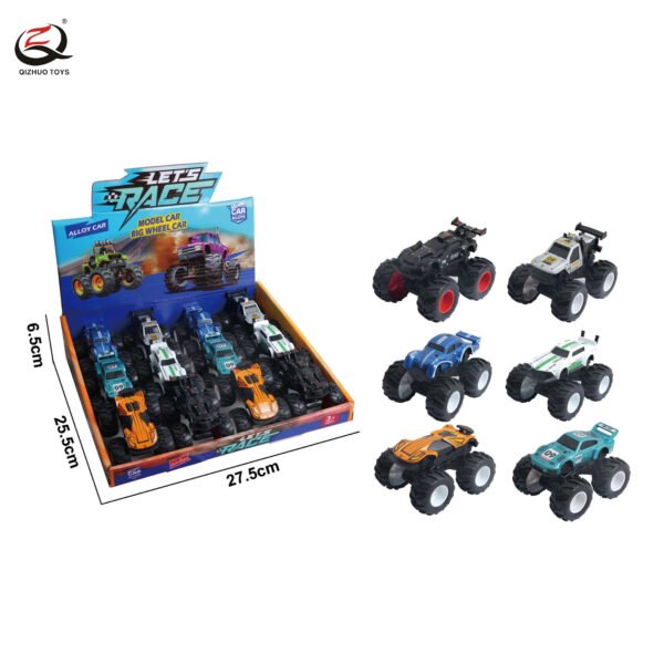 Die Cast Big Wheels Off-Road Inertia Vehicle , 12 Pcs/PDQ， 6 Styles