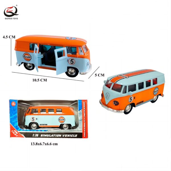 Scale 1:36 Pull Back Die Cast Car Model, With Openalbe Door,  2 Colors Mixed