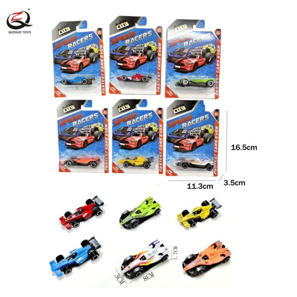 Scale 1:64 Die Cast F1 Car, Free Wheel, 6 Assortments