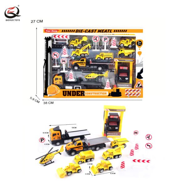 Scale 1:64 Engrineering Series Die Cast Truck With Shooting Set  ,Free Wheel