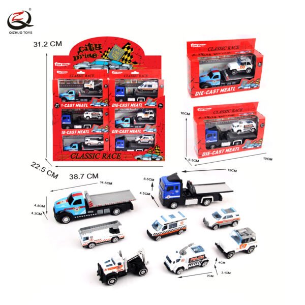Scale 1:64 Police Series Die Cast Cars ,Free Wheel, 8 Assortments, 24 Pcs/Pdq