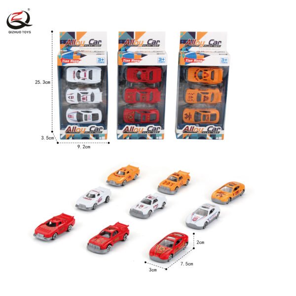 Scale 1:64 Die Cast Car , Free Wheel, 3 Assortments