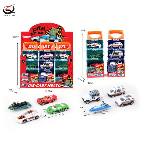 Scale 1:64 Girs Series 4 Pcs  Die Cast Cars In A Set ,Free Wheel, 2 Assortments