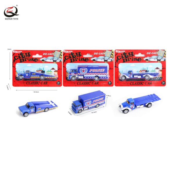 Scale 1:64 Police Series Die Cast Truck , Free Wheel, 3 Assortments