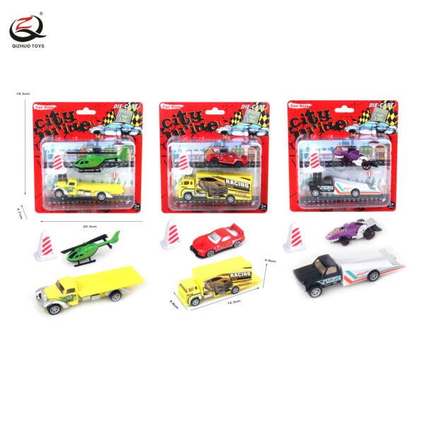 Scale 1:64 City Series Die Cast Slope Ruck / Trailer Truck / Container Truck , 3 Assortments