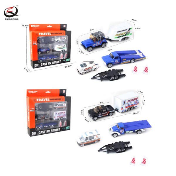 Scale 1:64 Police Series Die Cast Truck , 2 Assortments