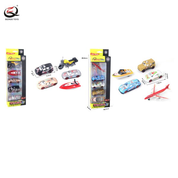 5 Pcs Scale 1:64 Die Cast  Car , Free Wheel,  2 Assortments
