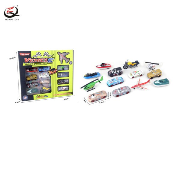 13 Pcs Scale 1:64 Die Cast  Car , Free Wheel