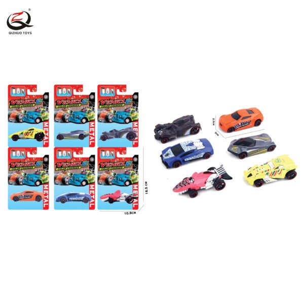 Scale 1:64 Color Changing Die Cast Car, Free Wheel, 6 Assortments