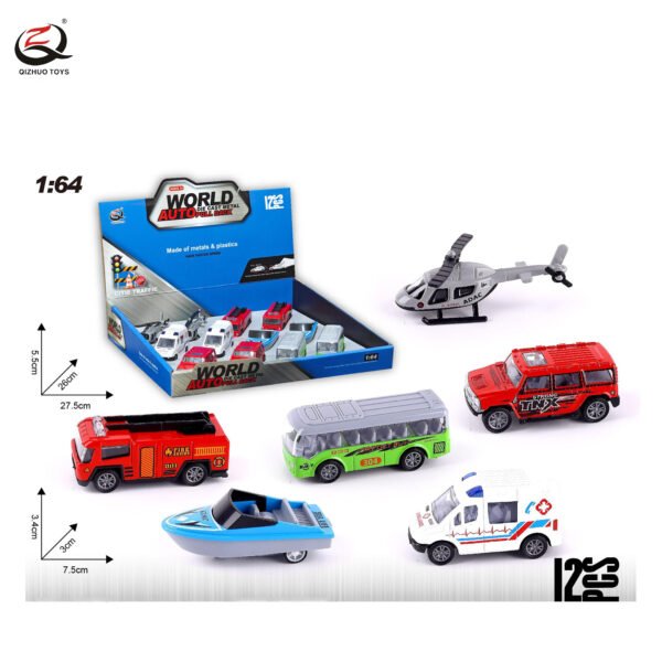 1:64 CITY SERIES PULL BACK DIE CAST CARS,12PCS/PDQ ,6 ASSORTMENTS