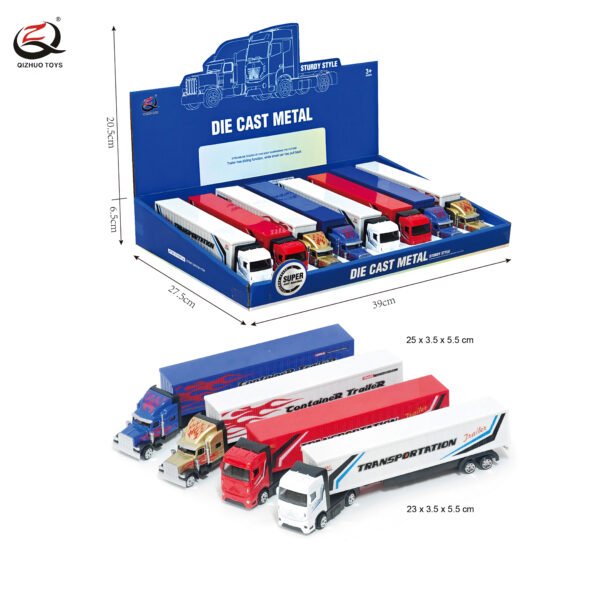 1:64 FREE WHEEL DIE CAST TRUCKS, 4 ASSORTMENTS