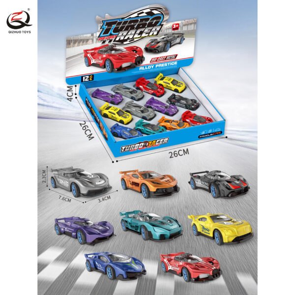 1:64 DIE CAST CAR, 8 ASSORTED, FREE WHEEL,12PCS/PDQ