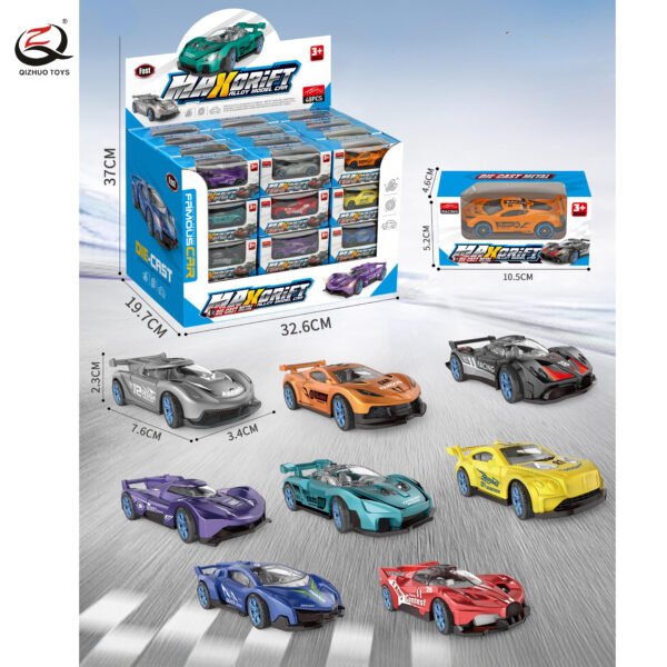 1:64 DIE CAST CAR, 8 ASSORTED, FREE WHEEL,24PCS/PDQ