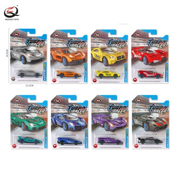 1:64 DIE CAST CAR, 8 ASSORTED, FREE WHEEL