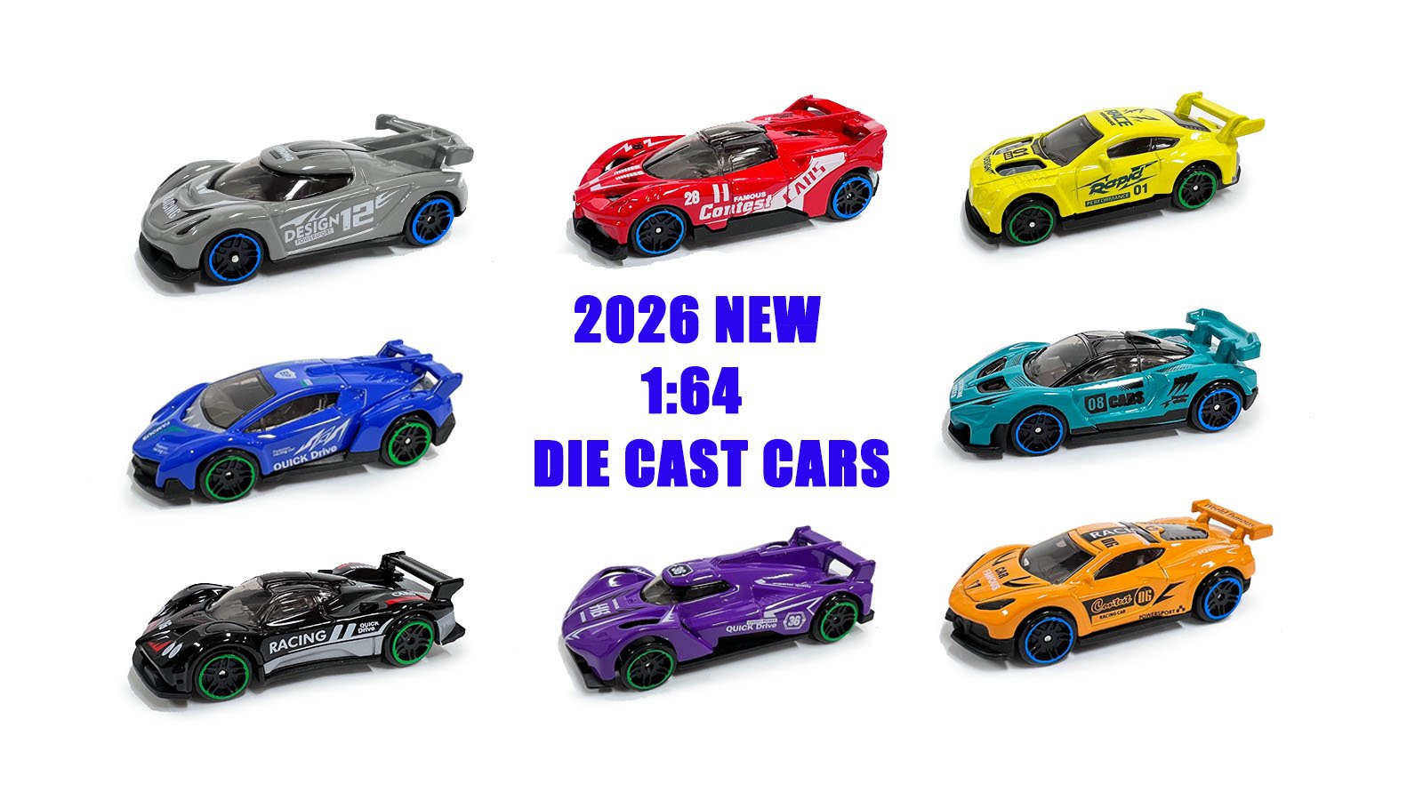 8 DIE CAST CARS