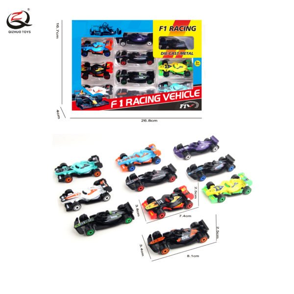 1:64 10Pcs Die Cast Formula Car, Free Wheel